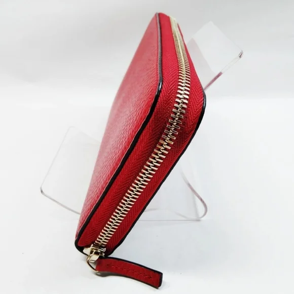 Gucci Vibrant Red Zip-Around Wallet - Picture 4 of 12